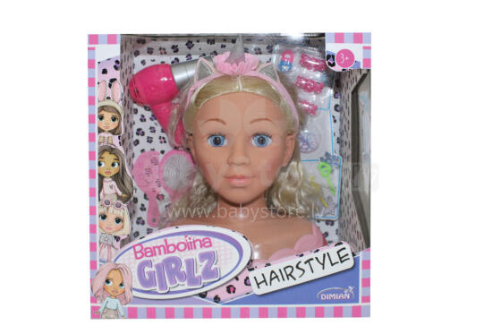 BAMBOLINA Styling head with accessories, BD1247