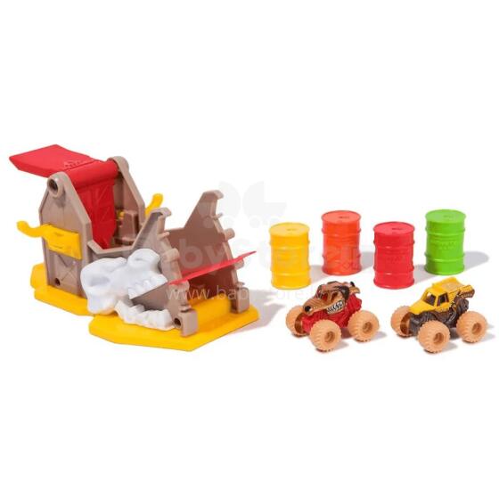 MONSTER JAM MINI JAMS launch track with 2 vehicles Boneyard Blaster, 6069711