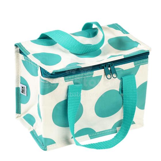 Turquoise On White Spotlight Lunch Bag, Rex London
