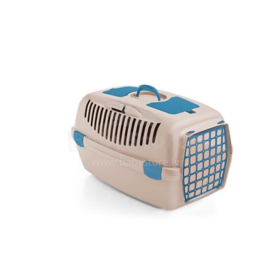 Transportēšanas būris Gulliver 2 ar plastmasas durvīm 55x36x35cm balta travertīna krāsā