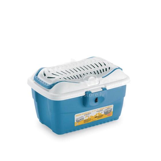 Transport cage Mini Gulliver 40x30x24cm white/blue