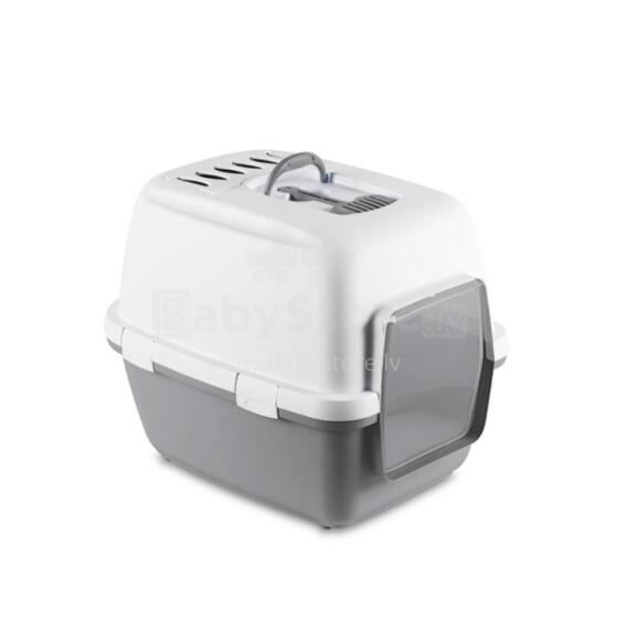Cat toilet closed Cathy Comfort 58x45x48cm white/grey