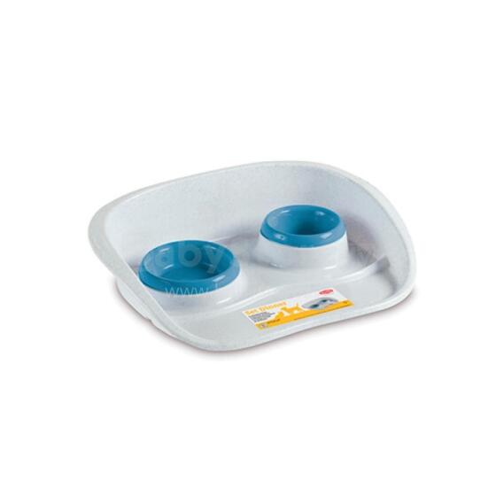 Food bowl set Set Dinner 0.25+0.35L 46x35x11cm blue