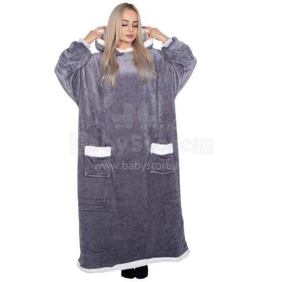 Oversized hoodie blanket Springos HA7328 gray