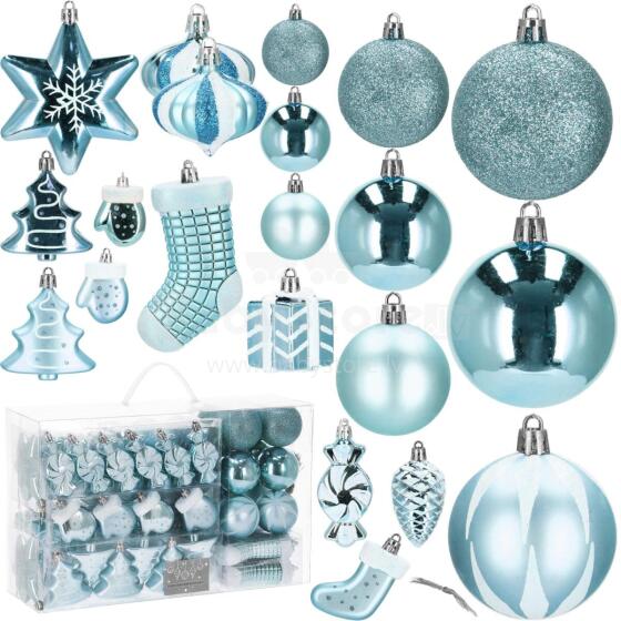 CA0853 SET OF CHRISTMAS BALLS 77 PCS.