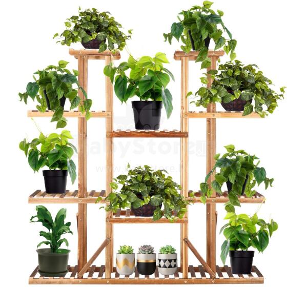 Wooden flower stand Springos 119 cm flower stand with 9 shelves