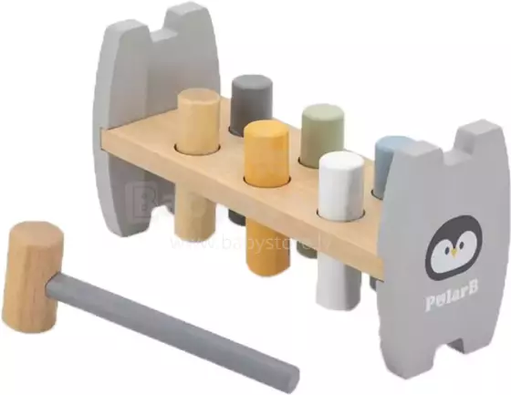 Pounding Bench - Penguin Multicolor Art.213431  Koka spēle ar amūru