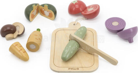 Viga Cutting Vegetables Multicolor Art.213438 Деревянные овощи