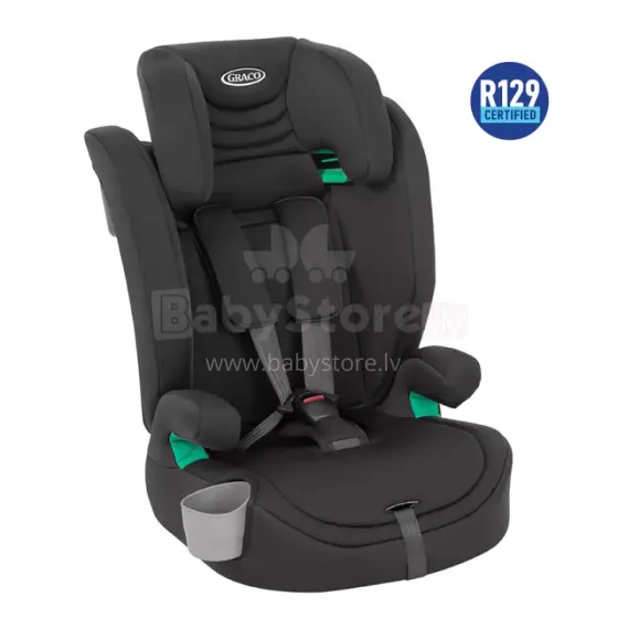 Graco Eldura R129 76-150cm Art.213701 Midnight autokrēsls 9-36 kg
