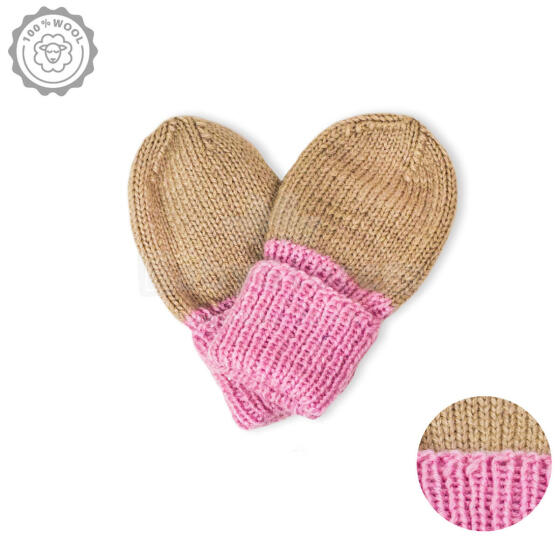 La Bebe™ Lambswool Natural Eco Baby Gloves Art.213952  Baby gloves