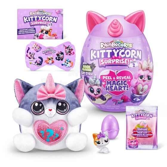 Rainbocorns Kittycorn Art.213987 Плюшевая игрушка-cюрприз с аксессуарами