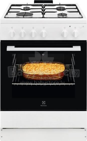 Akcija! Electrolux gāzes plīts ar gāzes cepeškrāsni, 60cm