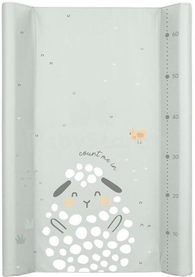 Kikkaboo Strong Hard PVC Art.214698 Sleepy Sheep  Pārtinamais matracis ar cietu pamatni + stiprinājumi gultiņai (70x50cm)