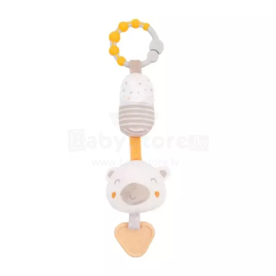 Kikkaboo Bell Toys Teddy Art.214701 Beige Piekarināmā mīkstā rotaļlieta ar zvanu