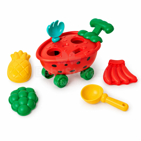 Bebe Basic Sand Toys Art.214967 smilšu rotaļlietas komplekts- 6 gab.