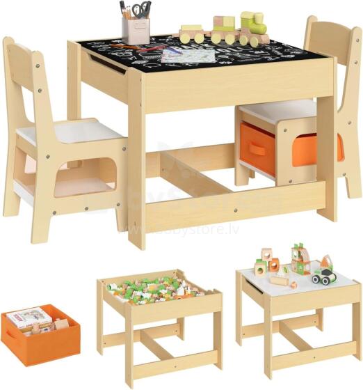 Woltu Furniture Set Art.21770 Darba galds ar krēsliem