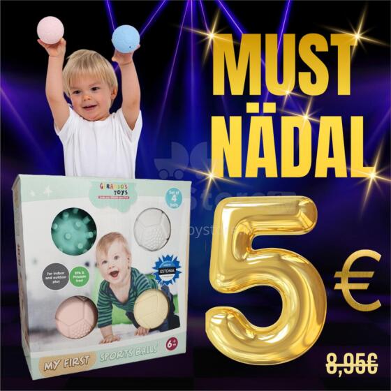 Gerardo's Toys beebi spordipallid 4 tk