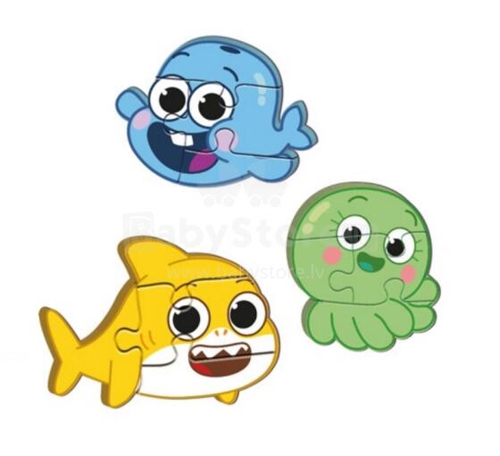 Baby Shark Puidust pusle 4tk