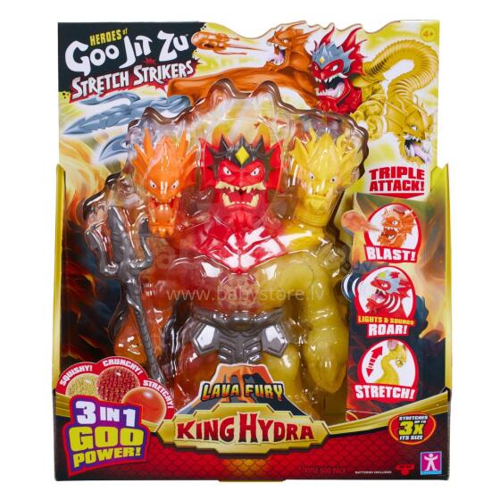 HEROES OF GOO JIT ZU Stretch Strikers figure with lights and sounds King Hydra