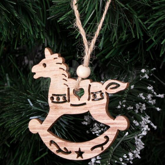 CA0663 WOODEN DECORATION 6 PCS (REINDEER)