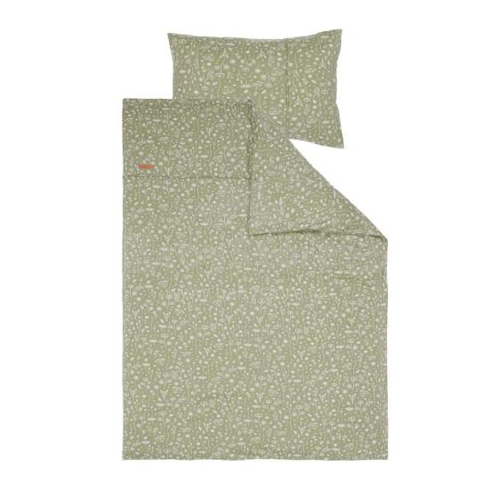 Little Dutch Bedding Set Art.TE10321011 Flowers Olive  Kokvilnas gultas veļas komplekts no 2 daļam 100x140