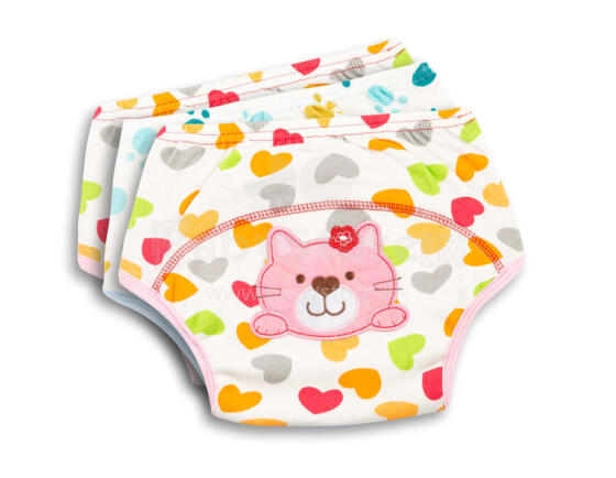 EMBROIDERED TRAINING PANTIES GIRL PACK OF 3