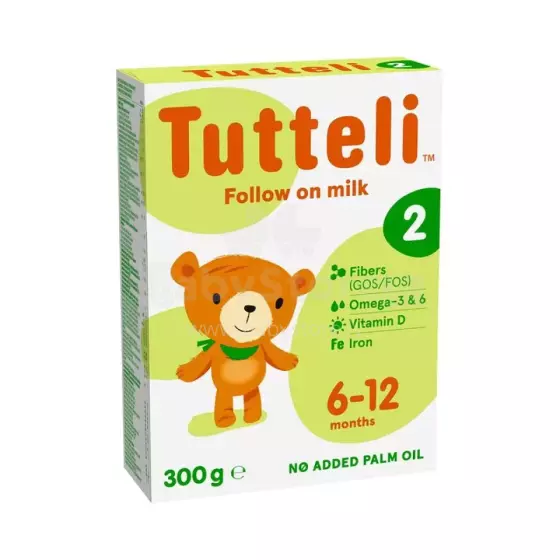 Tutteli 2 Art.222021 mākslīgais papildu ēdināšanas piena maisījums zīdaiņim, no 6 mēn.,300g
