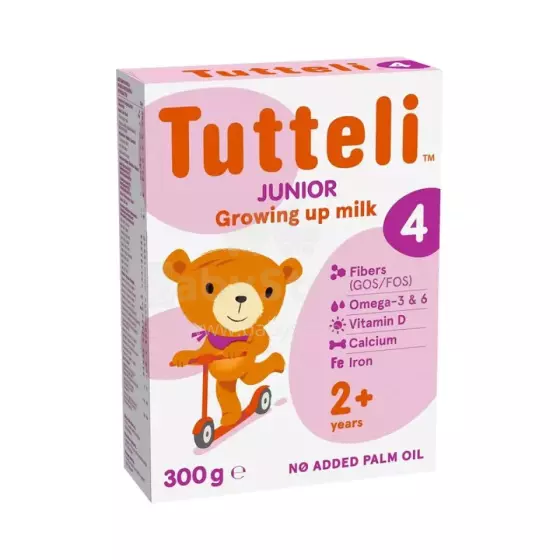 Tutteli 4 Art.222023 mākslīgais papildu ēdināšanas piena maisījums zīdaiņim, no 24 mēn.,300g