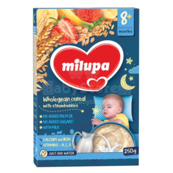 Milupa Bio Art.222033 piena putra ar graudaugiem 250 gr,8 mēn+