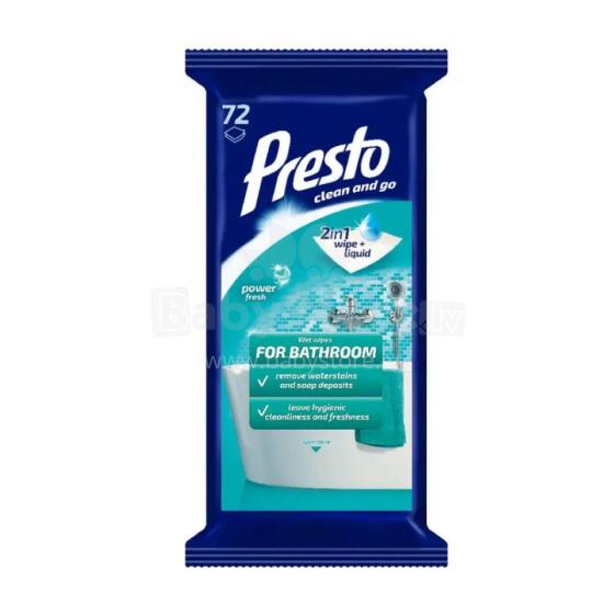 Mitrās salvetes vannas istabai 72 gab.