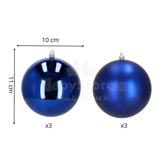 Ziemassvētku bumbiņas Springos CA1192 10 CM 6 GAB.