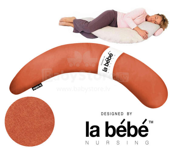 La Bebe™ Moon Maternity Pillow Art.222368 Sun Orange Большая подушка для беременных с наполнителем из Memory Foam (особенно мягкий и тихий наполнитель) 195cm