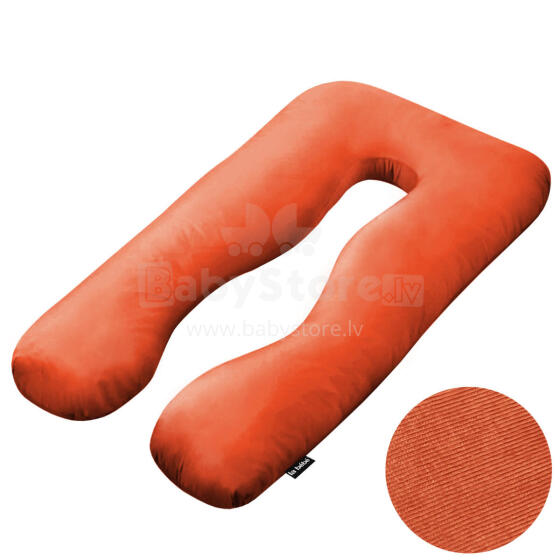 La Bebe™ Cushy Maternity Pillow Art.222369 Sun Orange Daudzfunkcionāls spilvens grūtniecēm (U Shaped), sintepona pildīšana, 155x80cm
