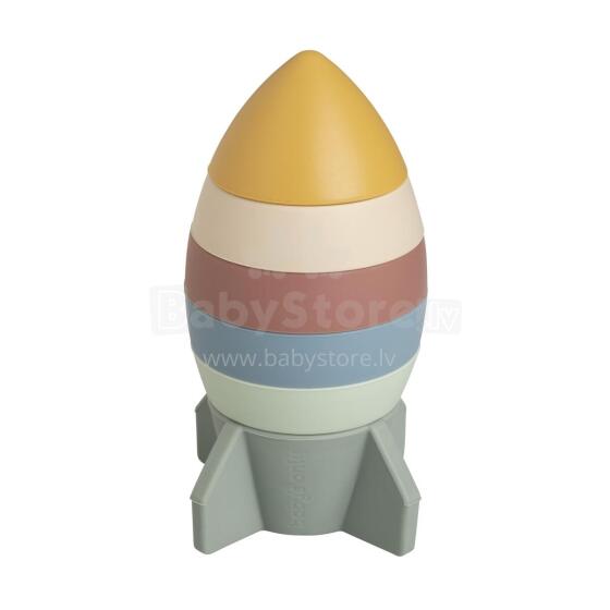Baby Only Stacking Tower Art.BO-860.859.805.50 Opal Силиконовая башня/пирамида Ракета