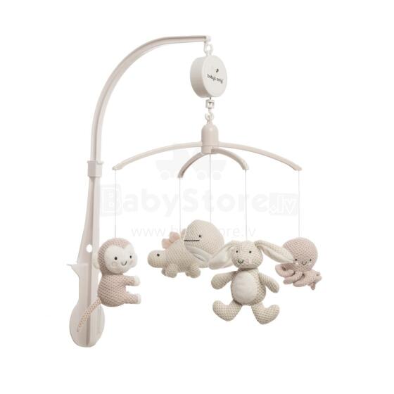 Baby Only Musical Mobile Animals Laurel Art.BO-815.023.061.50 Old Pink  Музыкальная карусель с мягкими игрушками