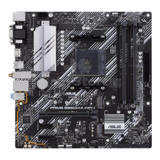 Asus PRIME B550M-A WIFI II Processor family AMD, Processor socket AM4, DDR4 DIMM, Memory slots 4, Supported hard disk drive interfaces 	SATA, M.2, Number of SATA connectors 4, Chipset AMD B55