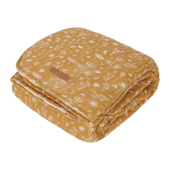 Little Dutch Cot Blanket Art.TE11021080 Flowers Ochre