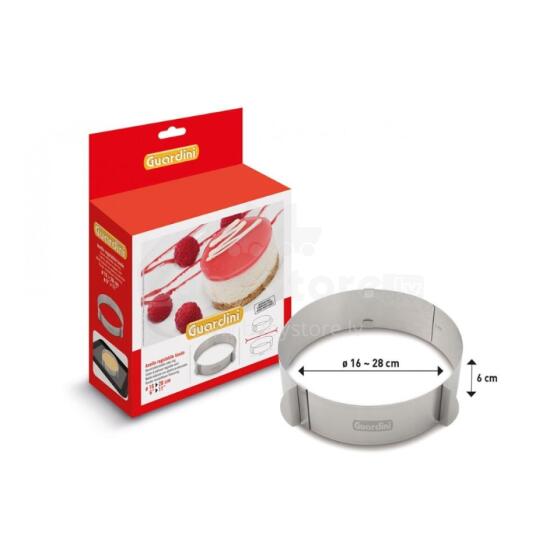 Round cake ring with variable diameter &Oslash;16-28cm