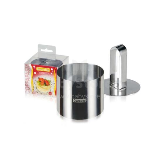 Round food ring with pusher &Oslash;7x6cm