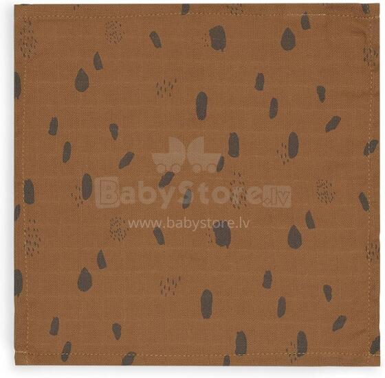 La bebe™ Muslin Face Cloth Spot Caramel 1 pcs. (30×30 cm)