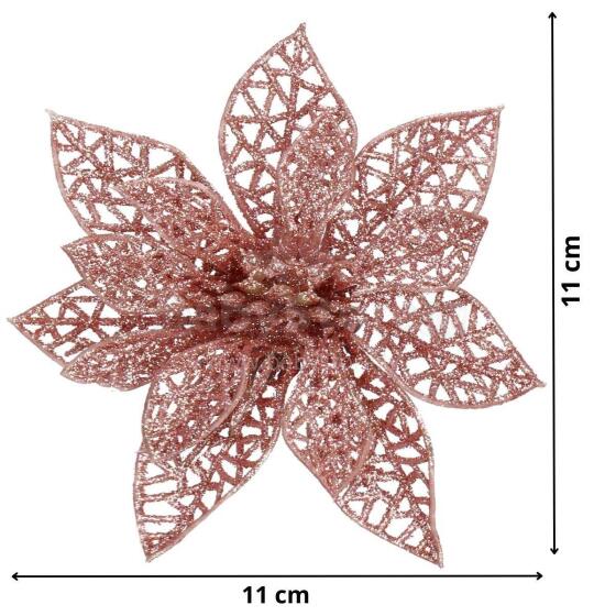 Новогоднее украшение "Poinsettia" Springos CA0724 11x11 см