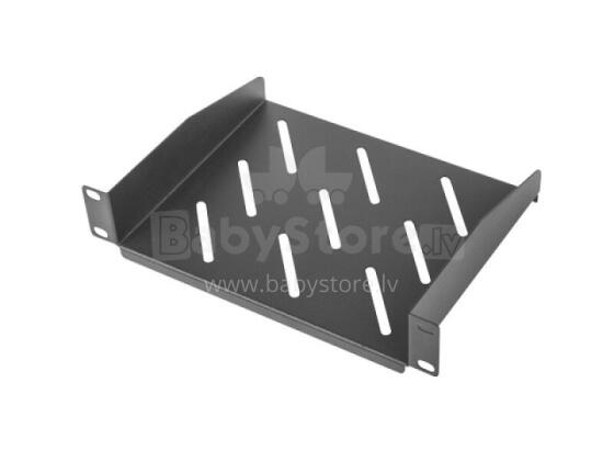 Plaukts Lanberg skapjiem 10" (1U, 254x180mm, pelēks)