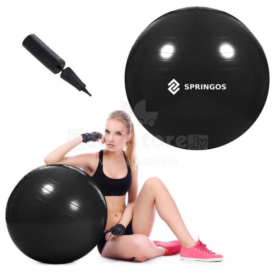 Fitness ball Springos FB0014 65 cm with pump black