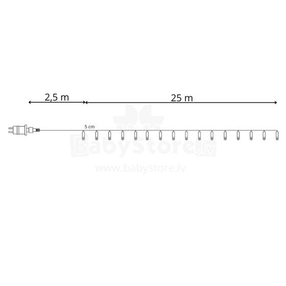 Ziemassvētku lampiņas Springos CL0544 500 LED silti balta + auksti balta zibspuldze 27,5m apgaismojums IP44