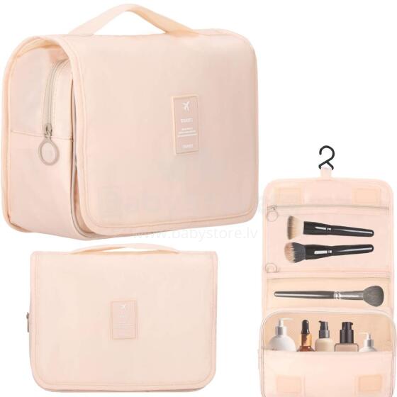 Travel organizer for cosmetics Springos HA7489 23x19x9.5 cm beige airplane cosmetic bag