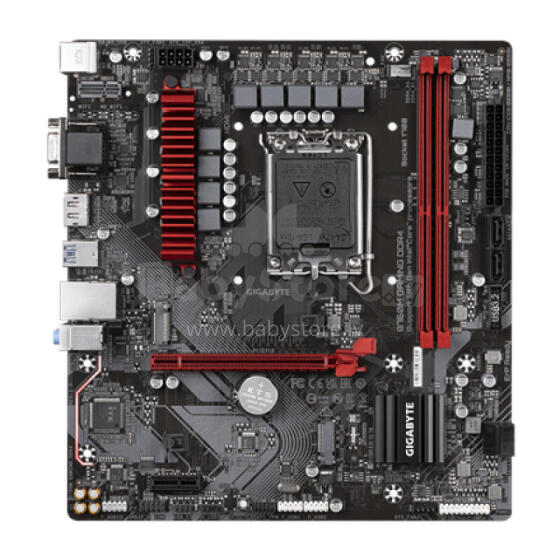 Gigabyte B760M GAMING DDR4 1.0 M/B Processor family Intel, Processor socket  LGA1700, DDR4 DIMM, Memory slots 2, Supported hard disk drive interfaces 	SATA, M.2, Number of SATA connectors 4, 