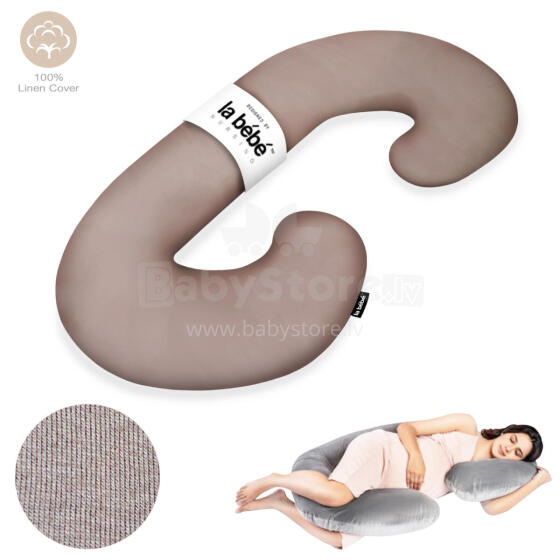 Maternity Pillow Memory Eco Sì -Duo  Art.223700 Beige  Многофункциональная подушка/подковка для беременных и кормящих (Si-Duo ) ,с наполнителем из Memory Foam (особенно мягкий и тихий наполни