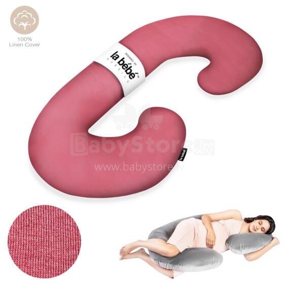 Maternity Pillow Memory Eco Sì -Duo Art.223702 Bordo Daudzfunkcionāls spilvens/pakavs grūtniecēm (Si-Duo),ar memory foam (īpaši mīksts un kluss pildījums, kas pielagojas ķermenim), 155x80cm