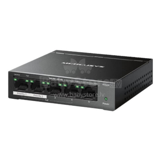 Mercusys 5-Port Gigabit Desktop Switch with  4-Port PoE+ | Mercusys