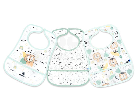 EVA terry bib with crumb catcher 3pcs Savanna Mint
